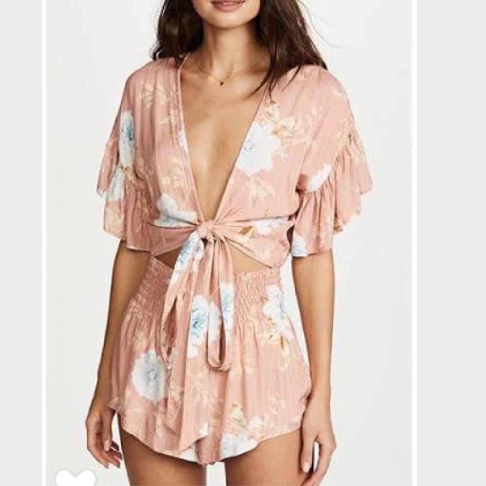 Winston White Large Aurora Floral Romper